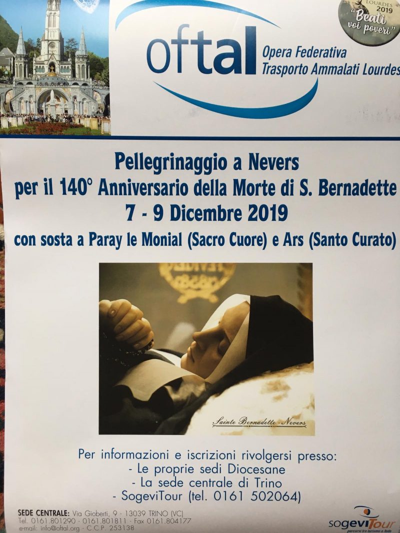Pellegrinaggio A Nevers Per Il 140 Anniversario Della Morte Di S Bernadette Diocesi Di
